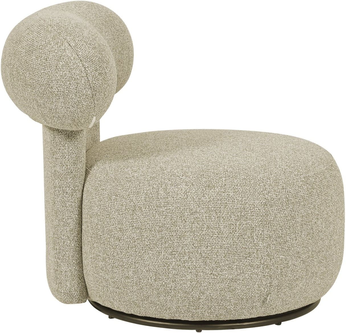 Richmond Interiors Lounge stoel Kaya cayenne brown swivel Bruin Eetkamerstoel