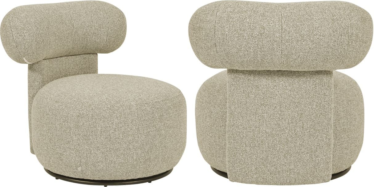 Richmond Interiors Lounge stoel Kaya cayenne brown swivel Bruin Eetkamerstoel