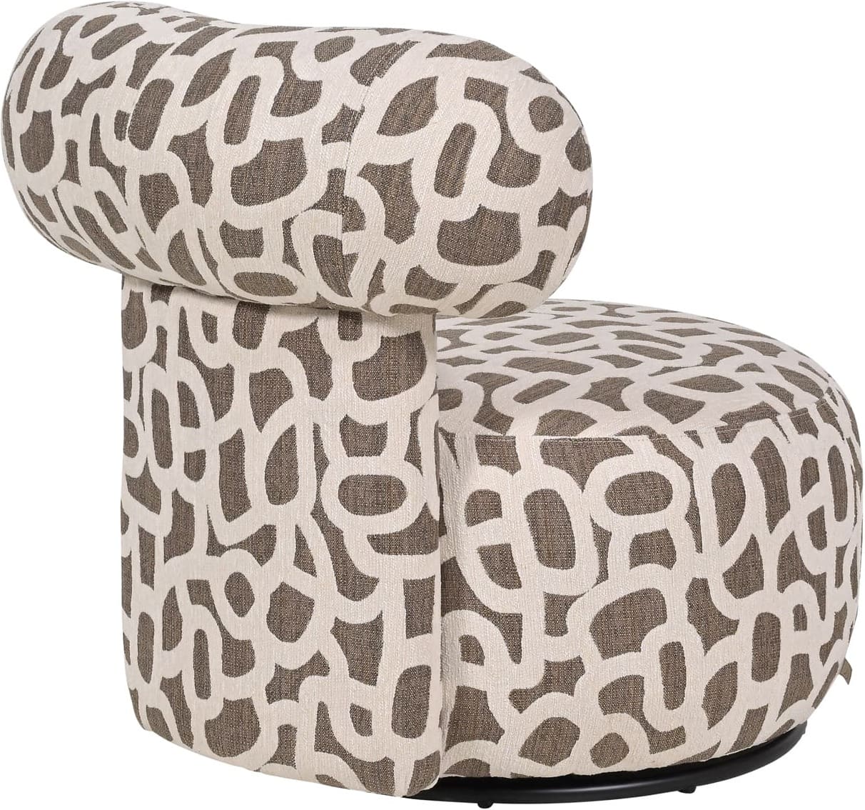Richmond Interiors Lounge stoel Kaya weave brown Bruin Eetkamerstoel