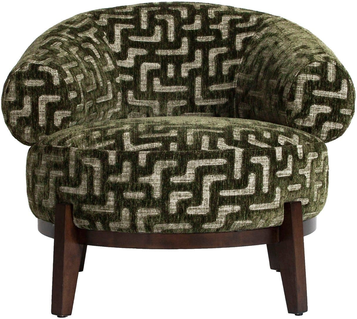 Richmond Interiors Lounge stoel Montana moss labyrinth Eetkamerstoel