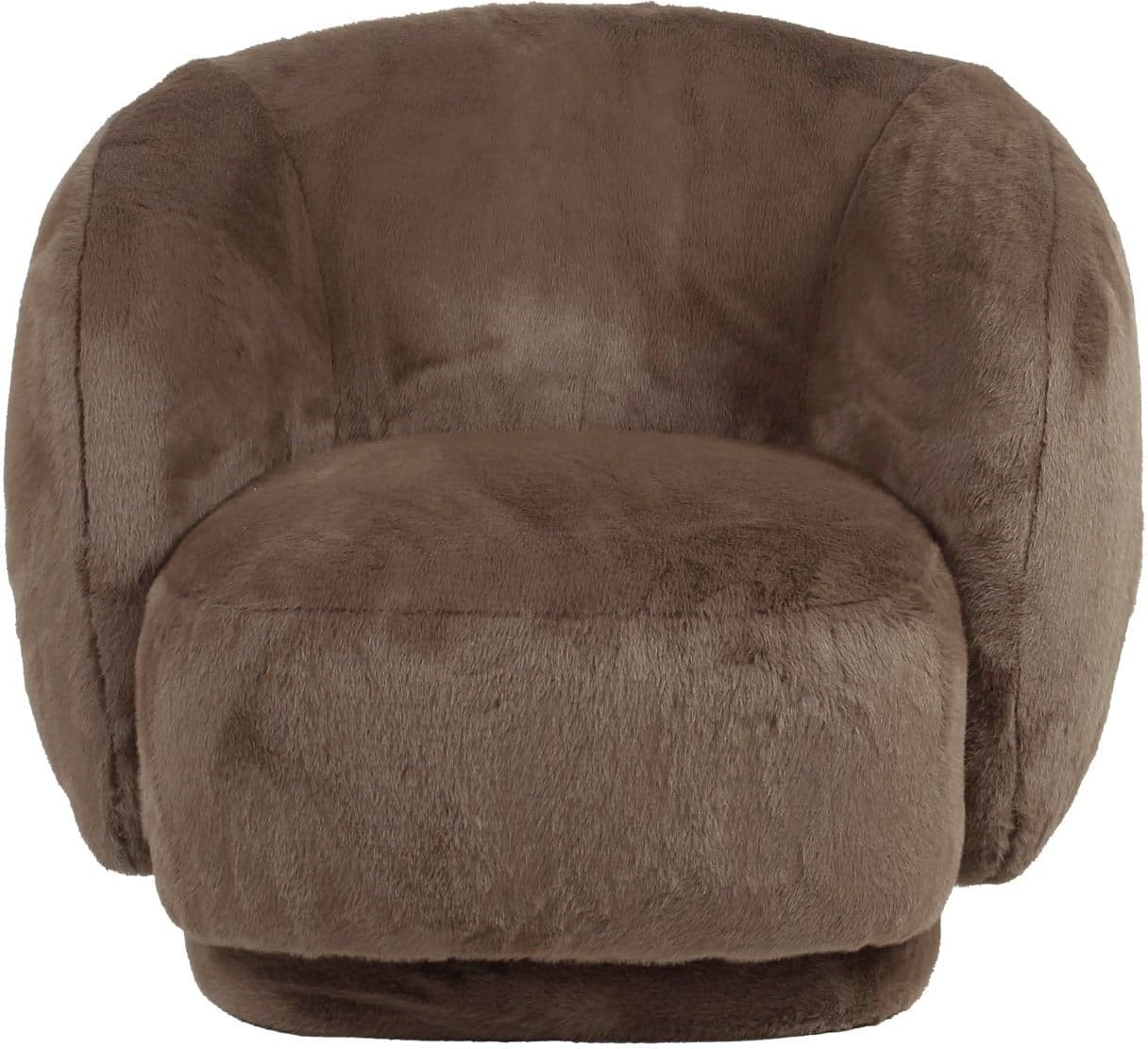 Richmond Interiors Lounge stoel Negreslo brown fluffy Bruin Eetkamerstoel