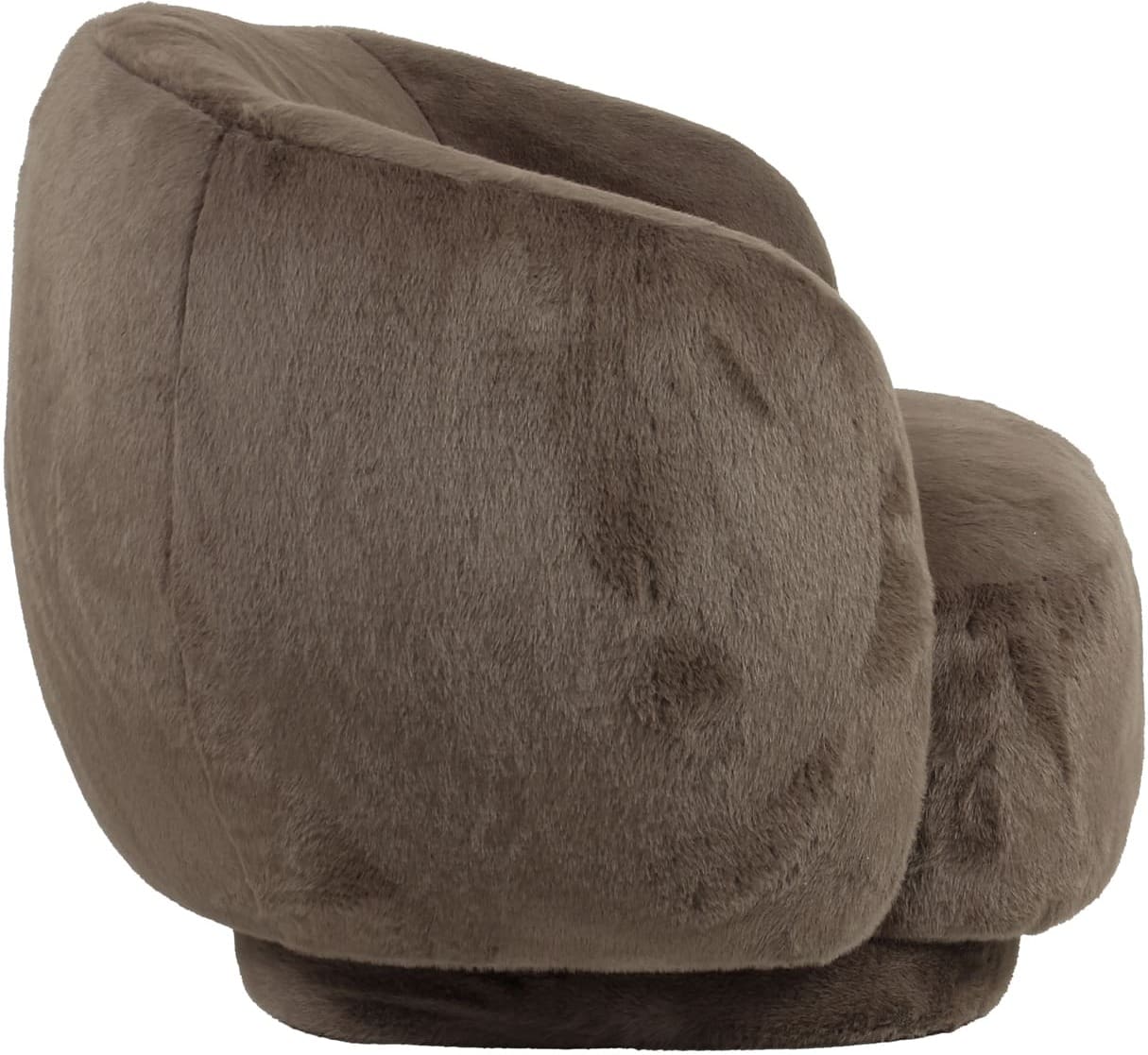 Richmond Interiors Lounge stoel Negreslo brown fluffy Bruin Eetkamerstoel