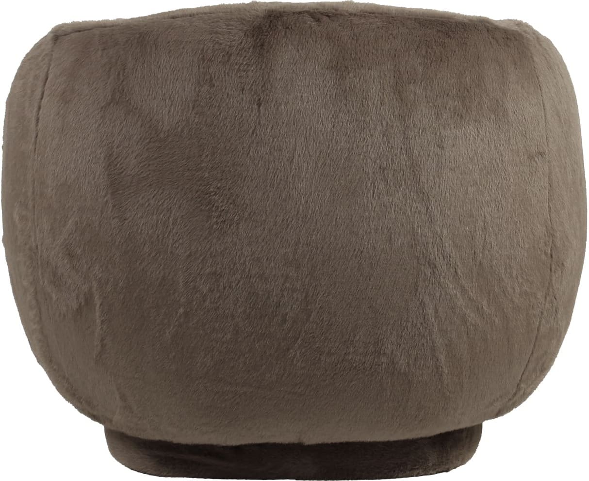 Richmond Interiors Lounge stoel Negreslo brown fluffy Bruin Eetkamerstoel