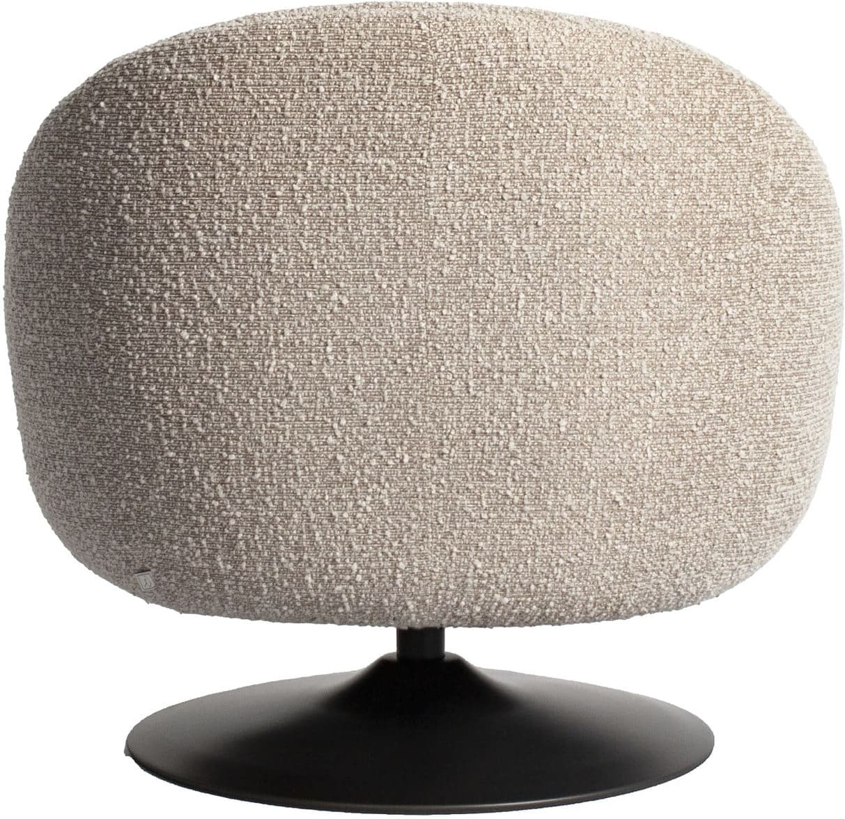 Richmond Interiors Lounge stoel Nodo natural chunky swivel Beige Eetkamerstoel