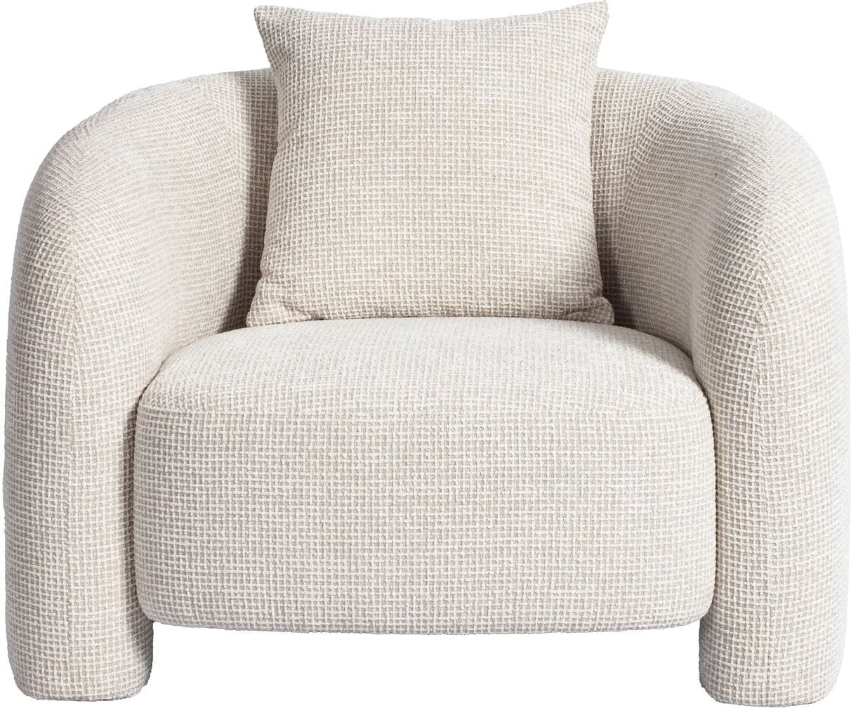 Richmond Interiors Lounge stoel Tuscany beige blockweave Beige Eetkamerstoel