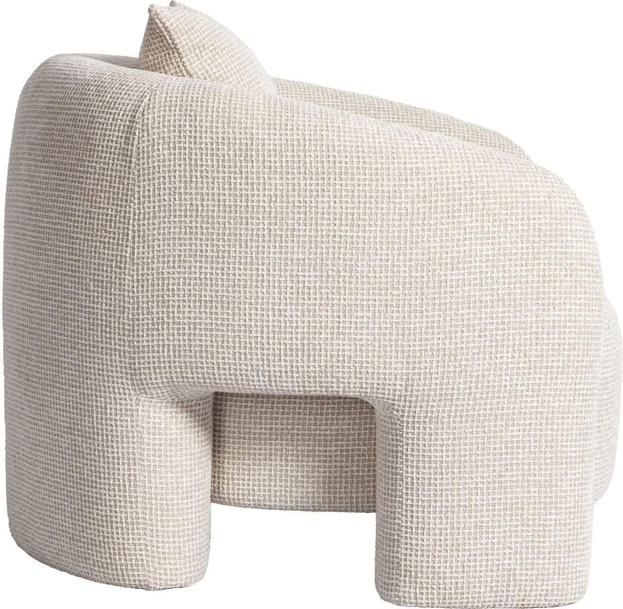 Richmond Interiors Lounge stoel Tuscany beige blockweave Beige Eetkamerstoel