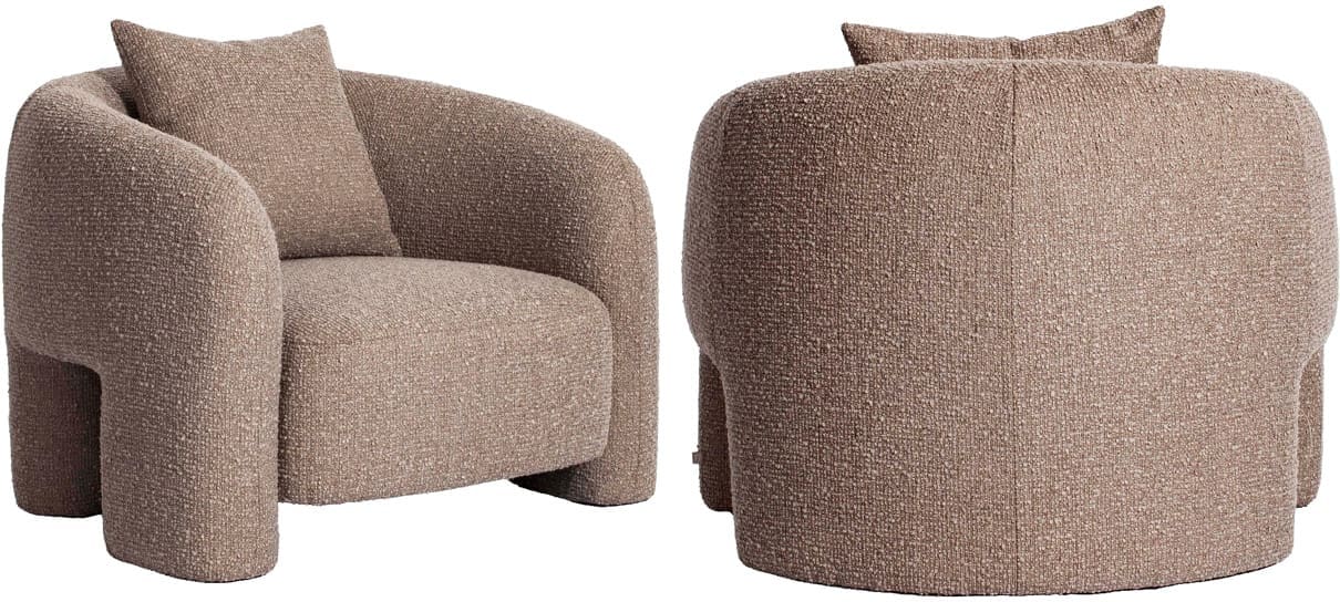 Richmond Interiors Lounge stoel Tuscany mocca chunky  Eetkamerstoel