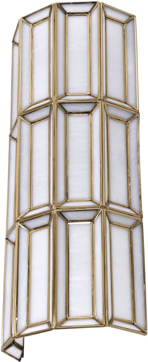 Richmond Interiors Wandlamp Opal brass antique Lamp