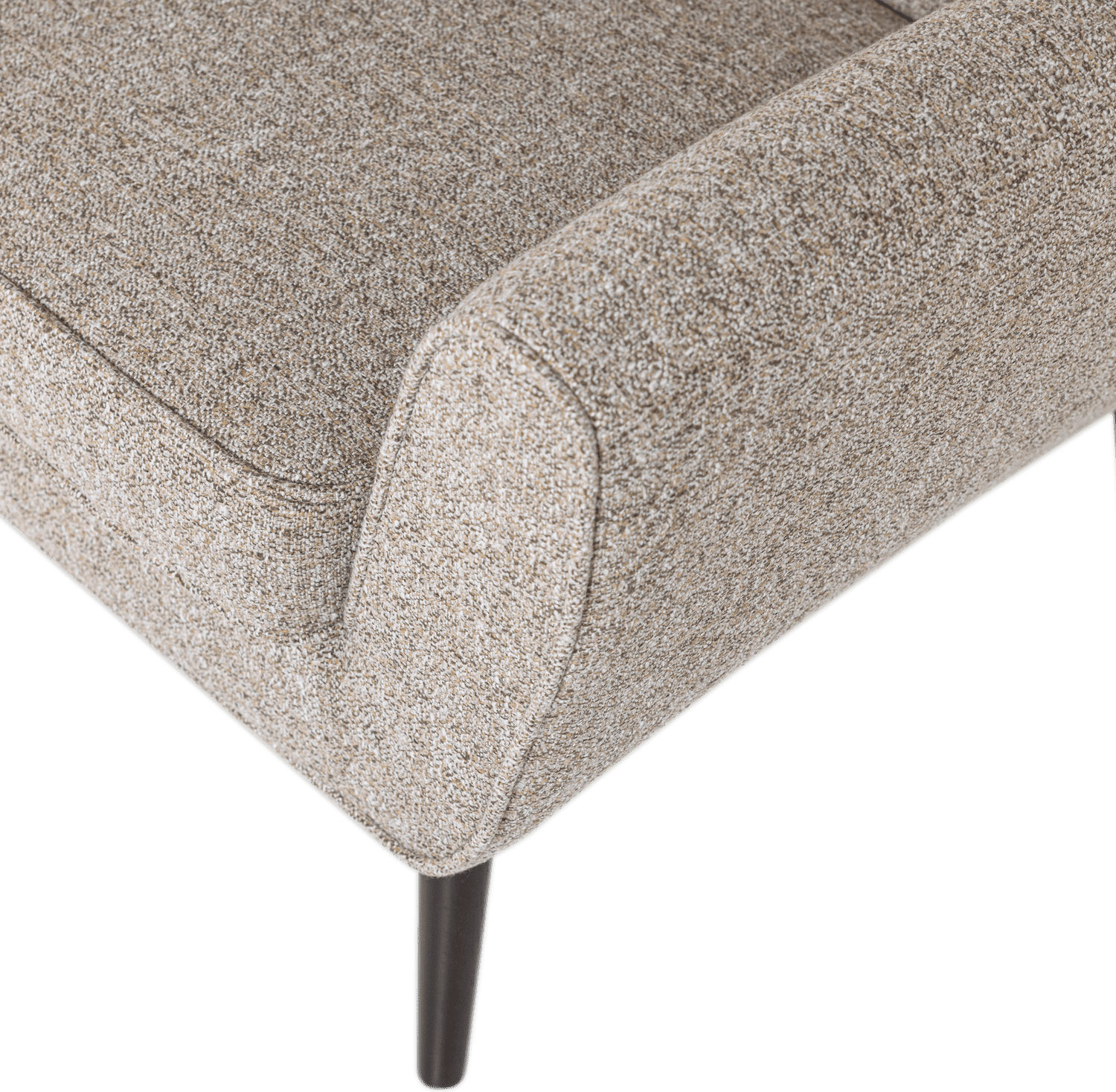 WOOOD Rocco 150cm geweven stof bruin melange Naturel melange 2-zitsbank