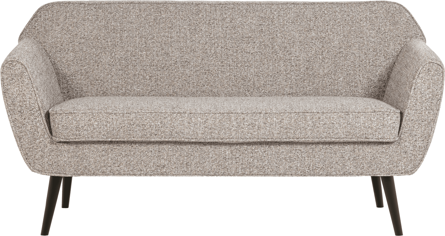 WOOOD Rocco 150cm geweven stof bruin melange Naturel melange 2-zitsbank