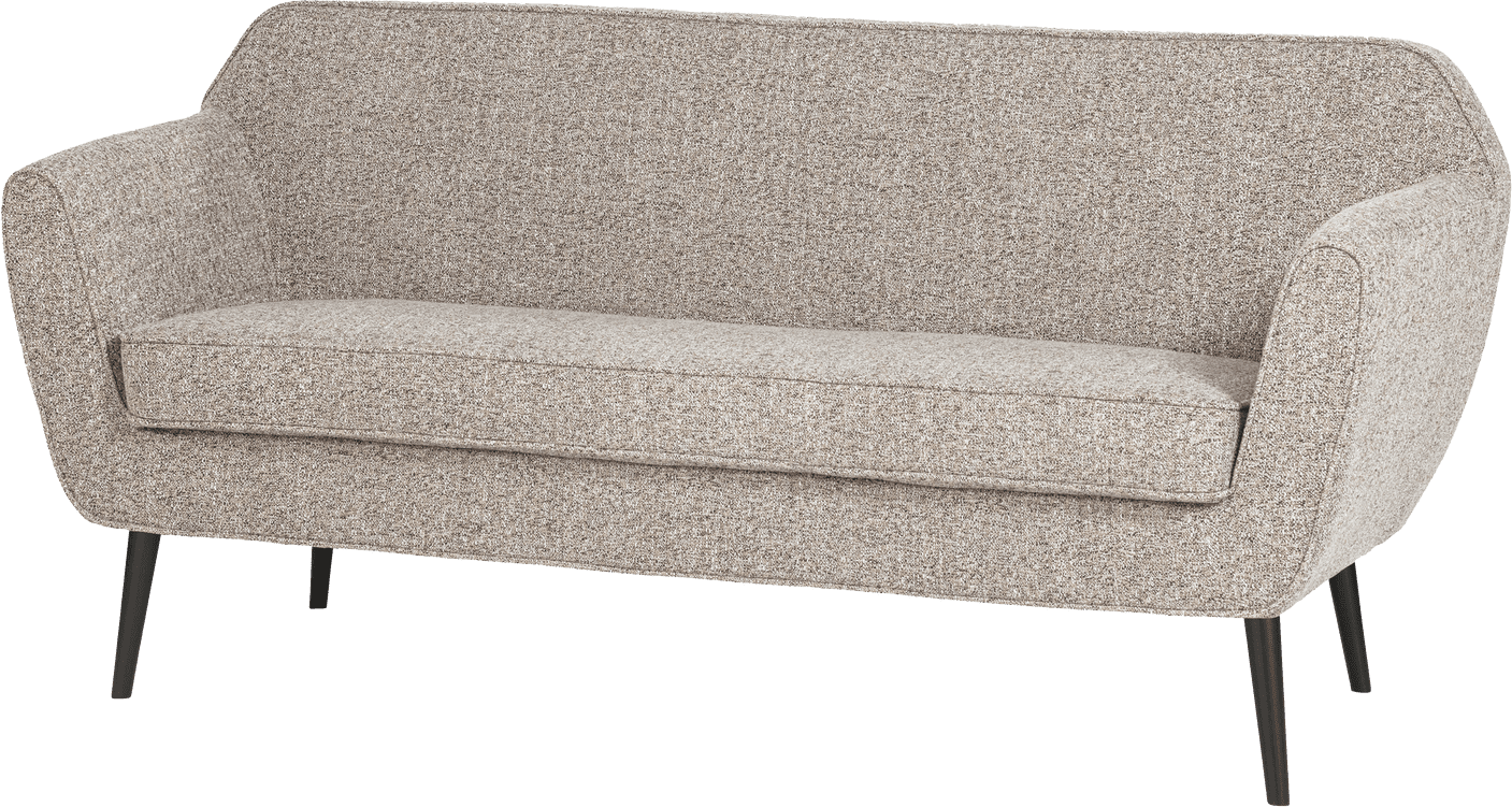 WOOOD Rocco 150cm geweven stof bruin melange Naturel melange 2-zitsbank