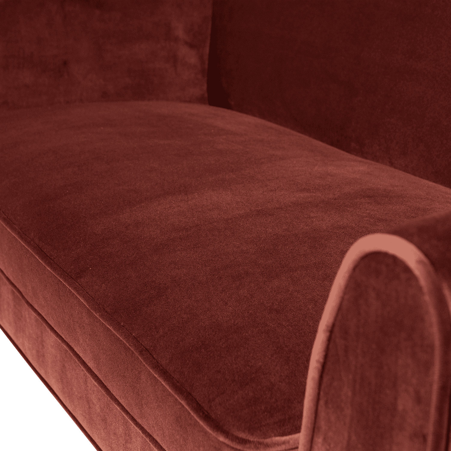 WOOOD Rocco 150cm velvet bordeauxrood Bordeaux 2-zitsbank