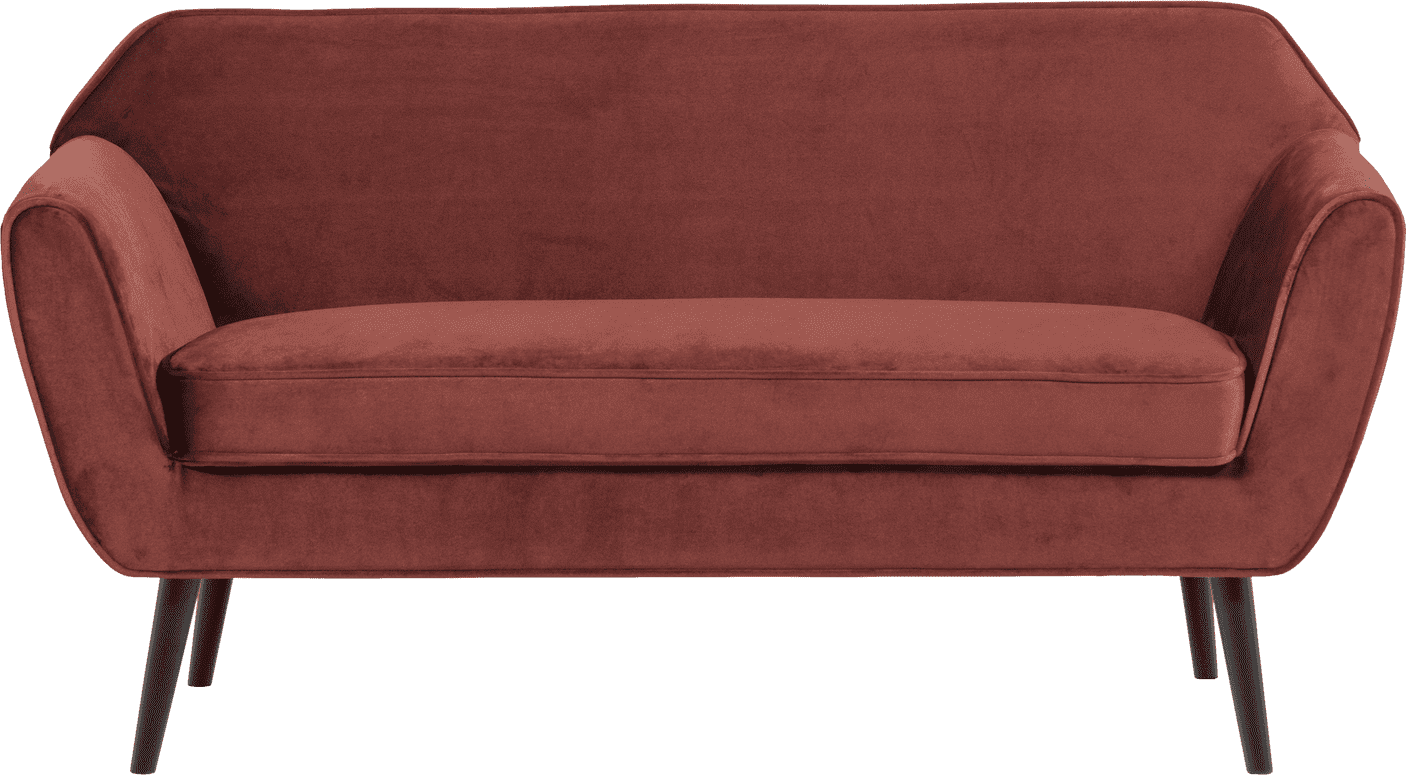 WOOOD Rocco 150cm velvet bordeauxrood Bordeaux 2-zitsbank
