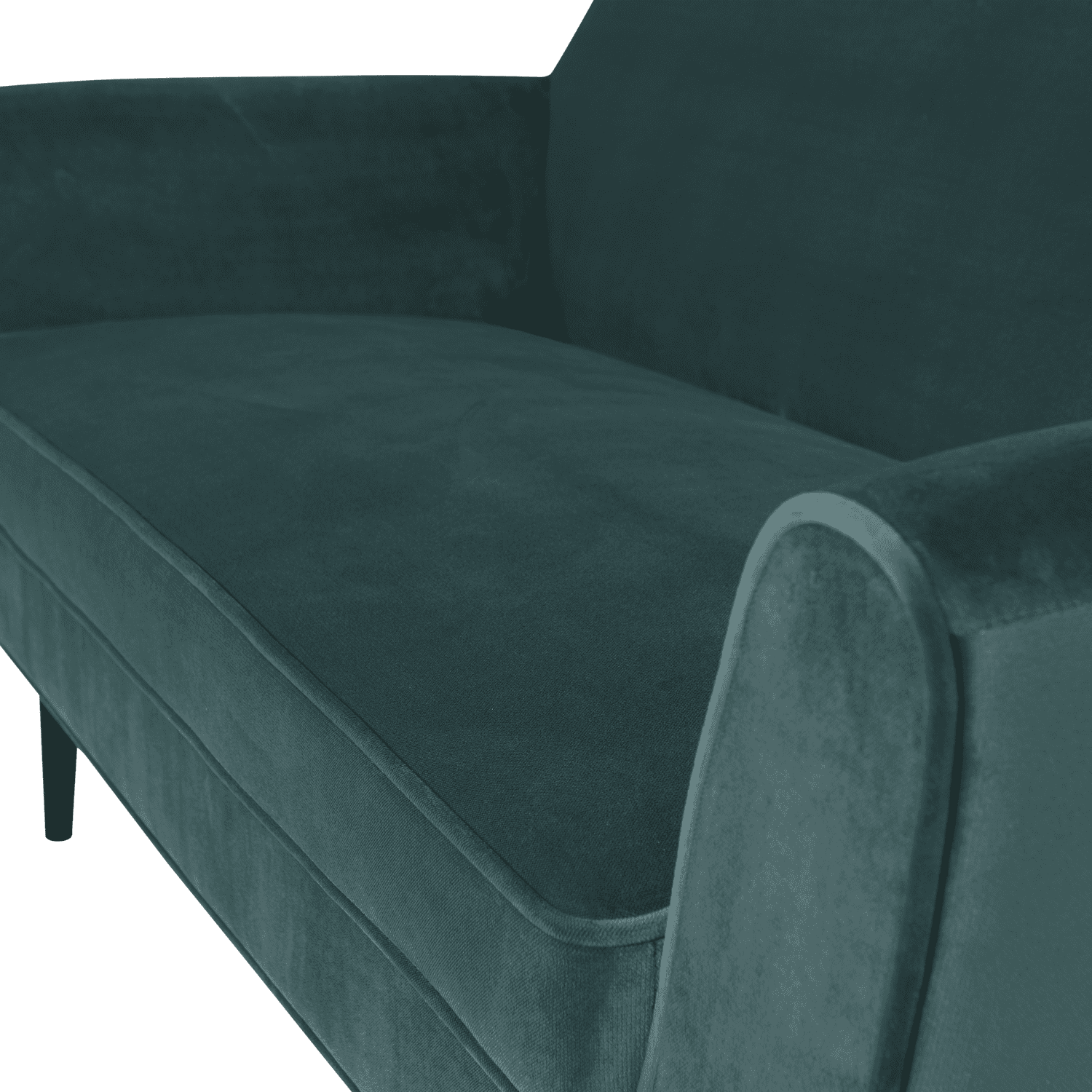 WOOOD Rocco 150cm velvet groenblauw Groenblauw 2-zitsbank