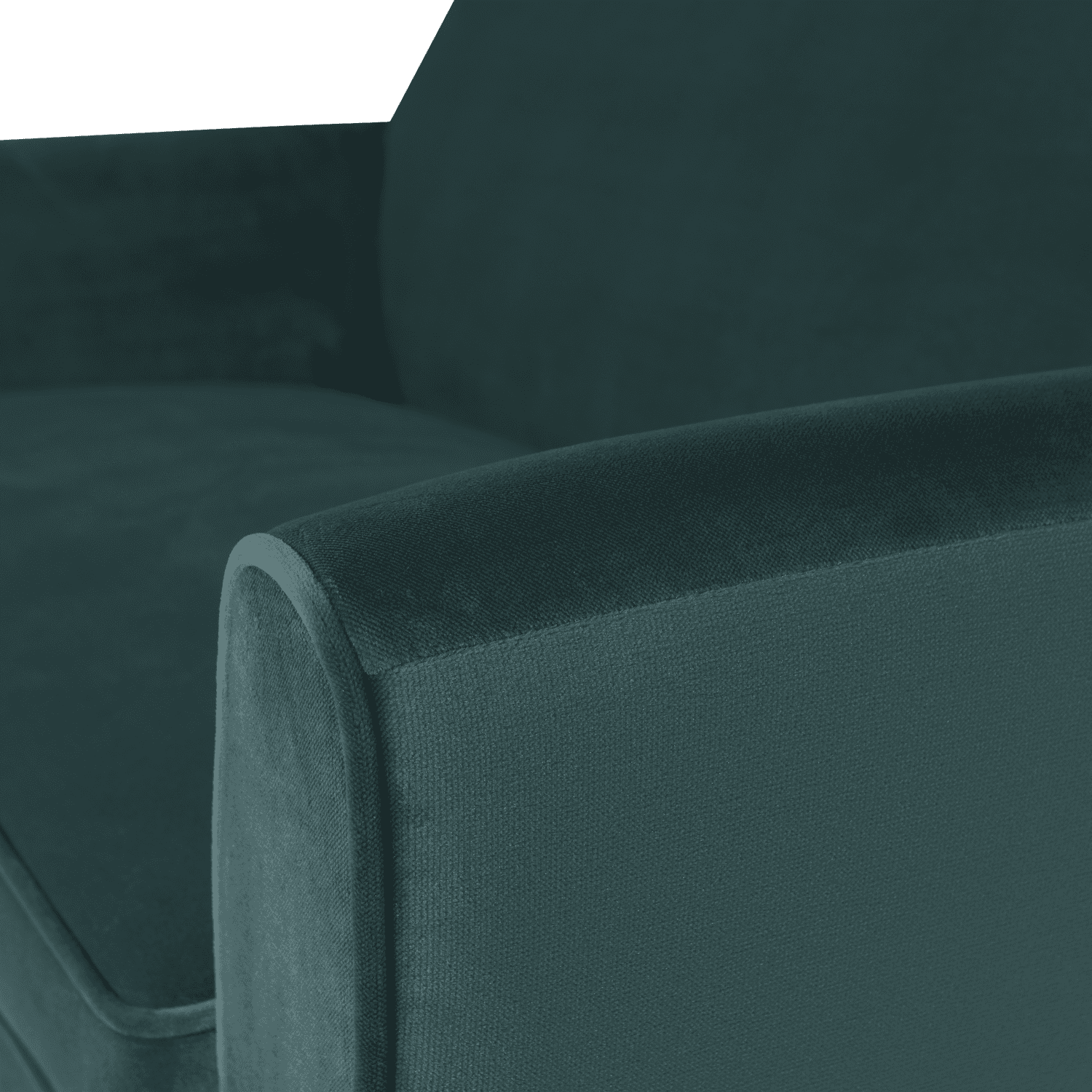 WOOOD Rocco 150cm velvet groenblauw Groenblauw 2-zitsbank
