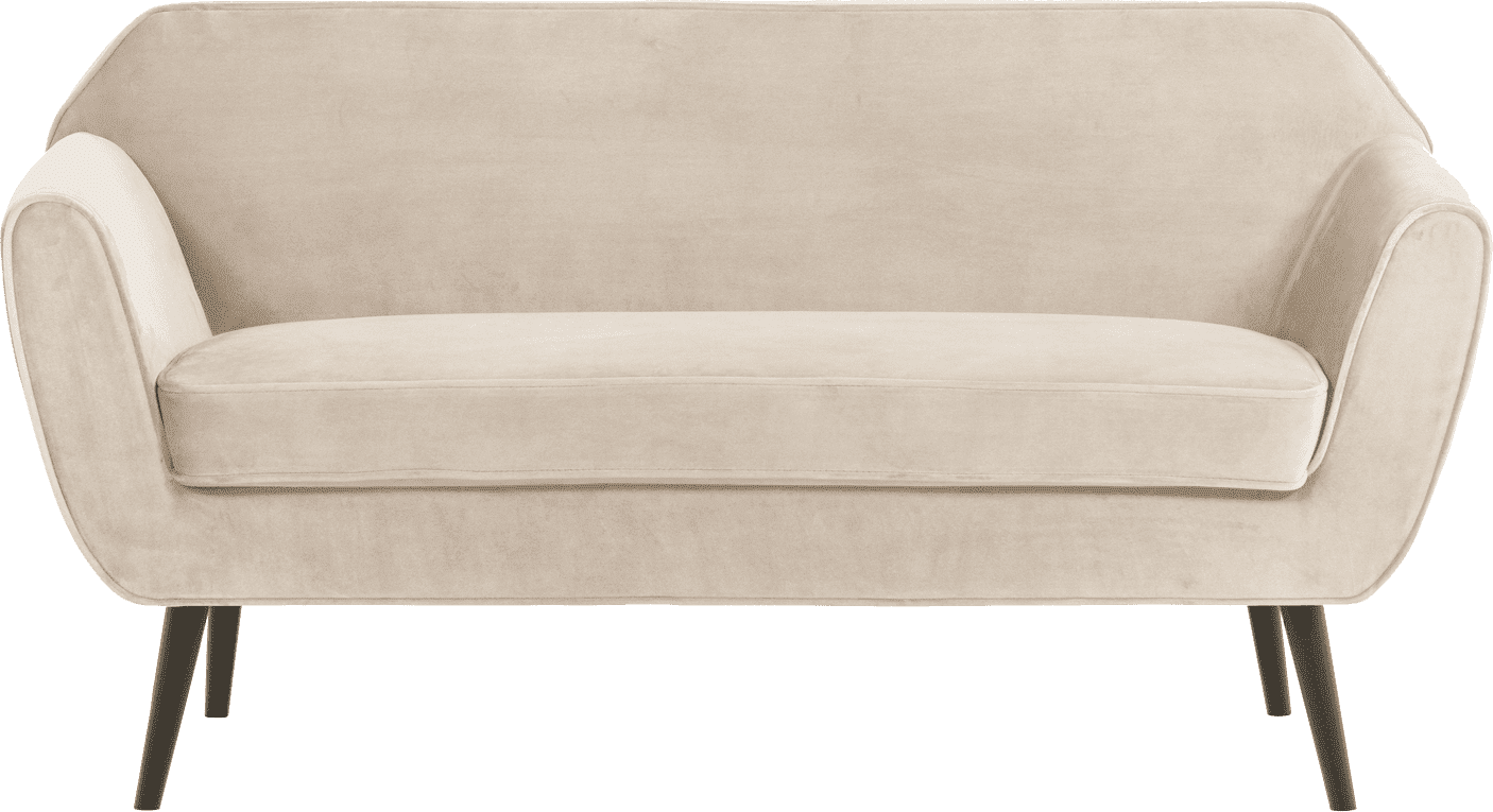 WOOOD Rocco 150cm velvet off white Wit 2-zitsbank
