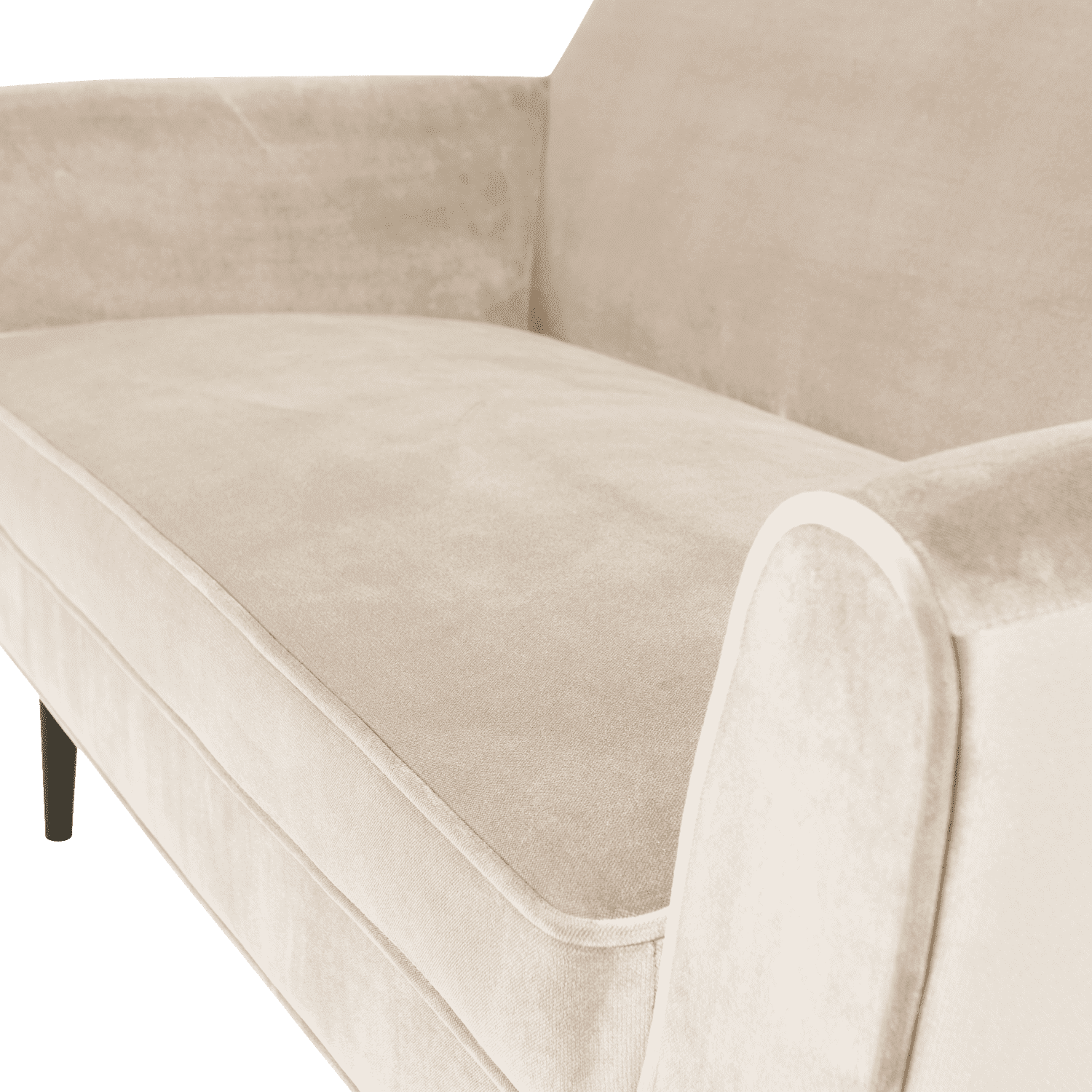 WOOOD Rocco 150cm velvet off white Wit 2-zitsbank