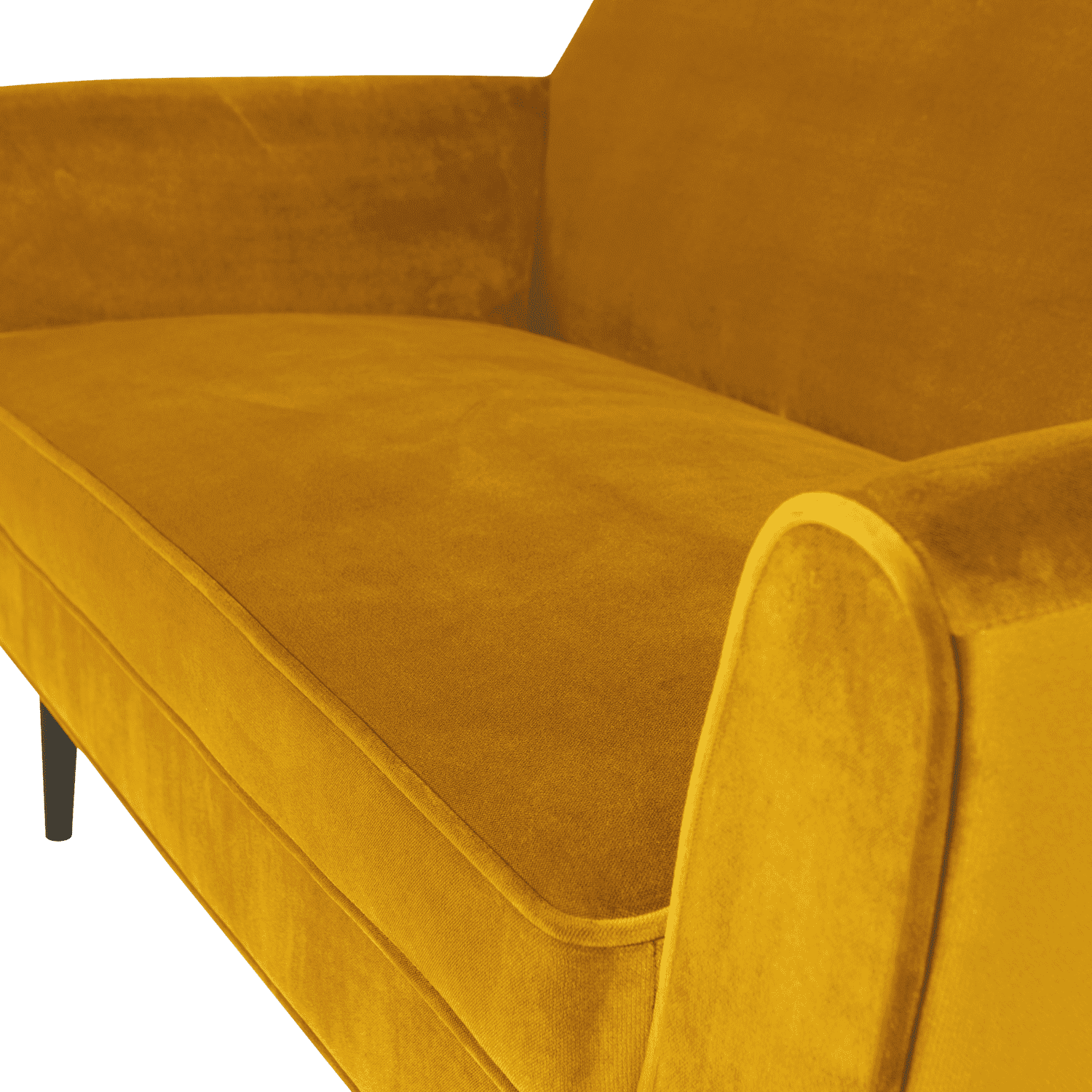 WOOOD Rocco 150cm velvet okergeel Oker 2-zitsbank
