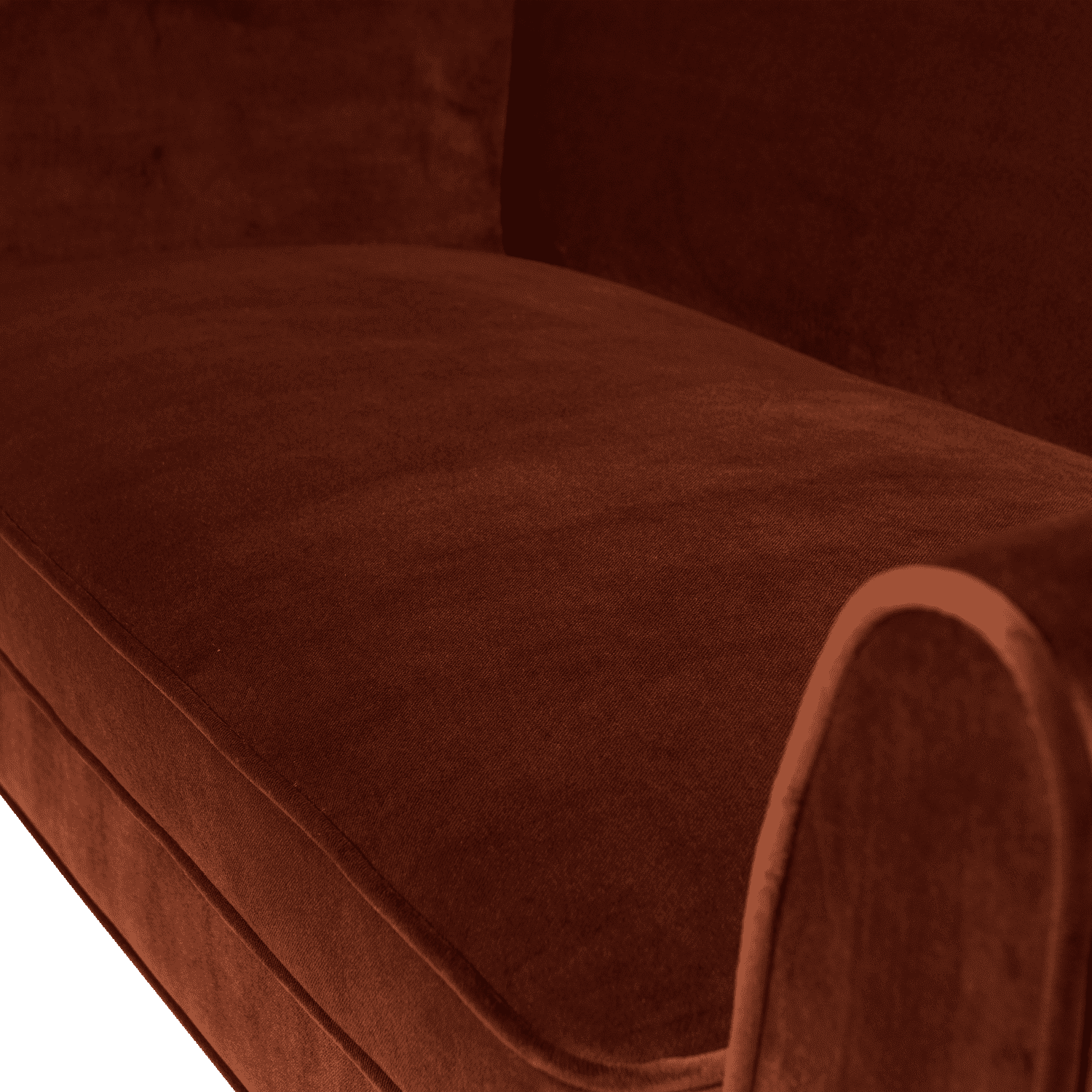 WOOOD Rocco 150cm velvet roestbruin Roestbruin 2-zitsbank