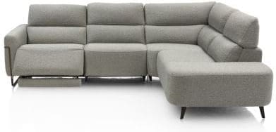 Xooon Creazzo 3.5-zitsbank arm links electrisch 2 motoren +design frame +hoek +ottomane small rechts-stof clo Groen Bank