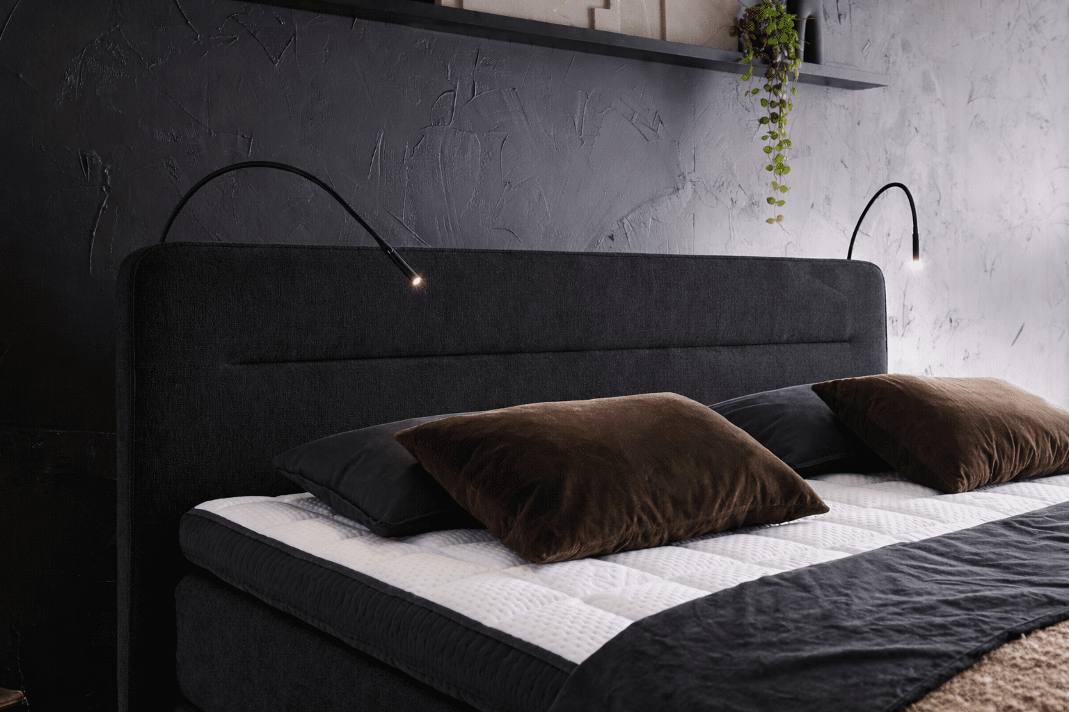 Boxspring Cannes - 180x210cm - elektro - graphite - Afbeelding 3