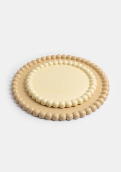 COCO maison Dots dienblad d40cm - geel Geel Dienblad