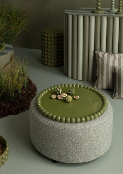 COCO maison Dots dienblad d40cm - groen Groen Dienblad