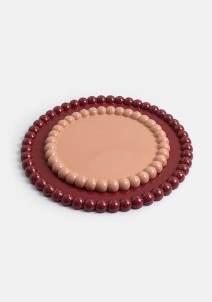 COCO maison Dots dienblad d40cm - roze Roze Dienblad