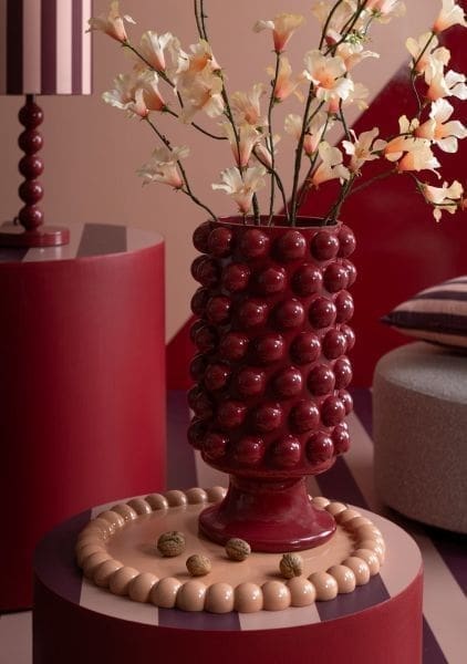 COCO maison Dots dienblad d40cm - roze Roze Dienblad