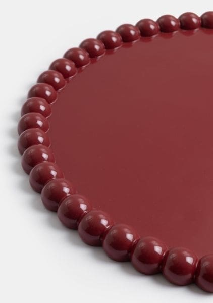 COCO maison Dots dienblad d55cm - bordeaux Paars|Rood Dienblad