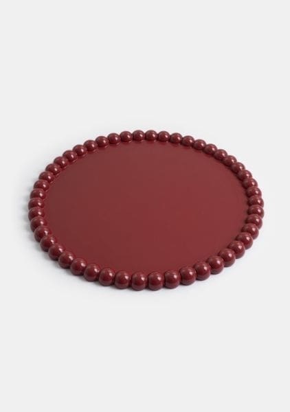 COCO maison Dots dienblad d55cm - bordeaux Paars|Rood Dienblad