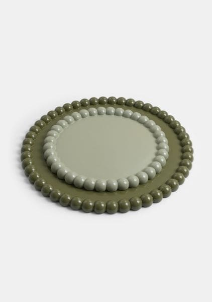 COCO maison Dots dienblad d55cm - groen Groen Dienblad