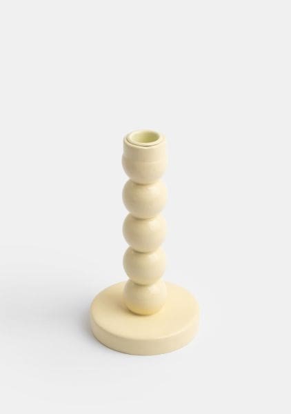 COCO maison Dots kandelaar h18,5cm - geel Geel Kandelaar