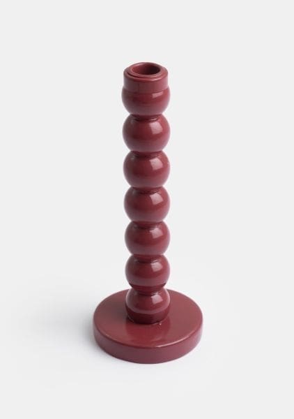 COCO maison Dots kandelaar h25cm - bordeaux Paars|Rood Kandelaar