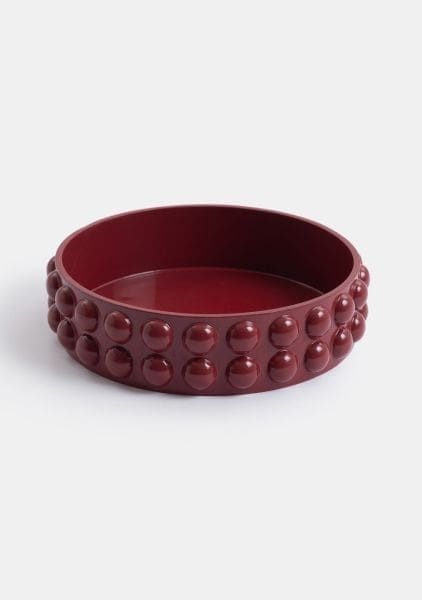 COCO maison Dots schaal d35cm - bordeaux Paars|Rood Schaal
