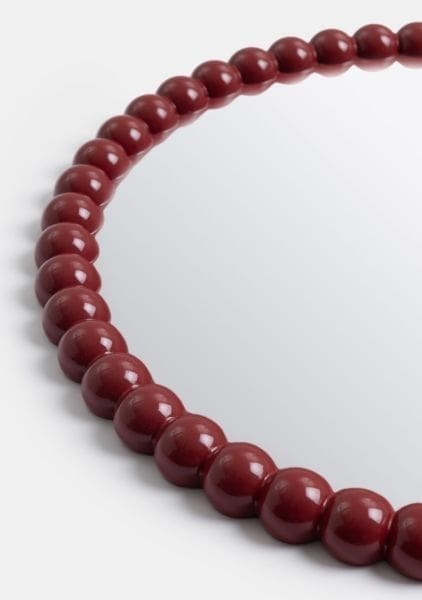 COCO maison Dots spiegel d60cm - bordeaux Paars|Rood Spiegel