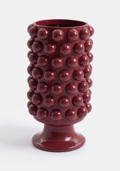 COCO maison Dots vaas h41cm - bordeaux Paars|Rood Vaas
