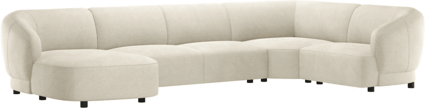 Cervo hoekbank links - stof cloudy - beige - Afbeelding 2