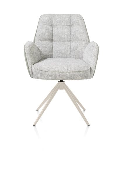 Henders & Hazel Bell armstoel - creme frame - draaibaar - pocket - combi calabria/vada - olijf Groen Armstoel