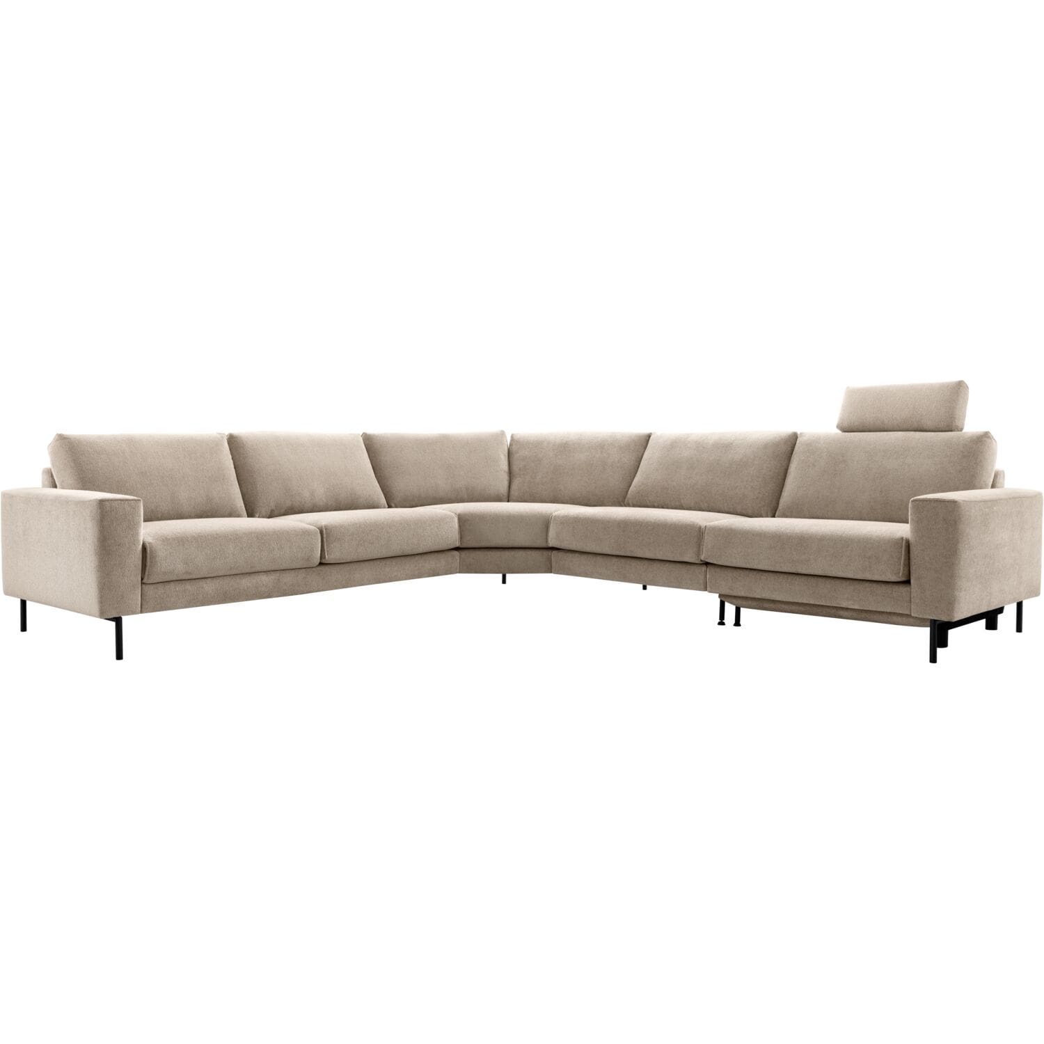 INHOUSE Hoekbank Levanzo met relax rechts taupe Taupe Hoekbank