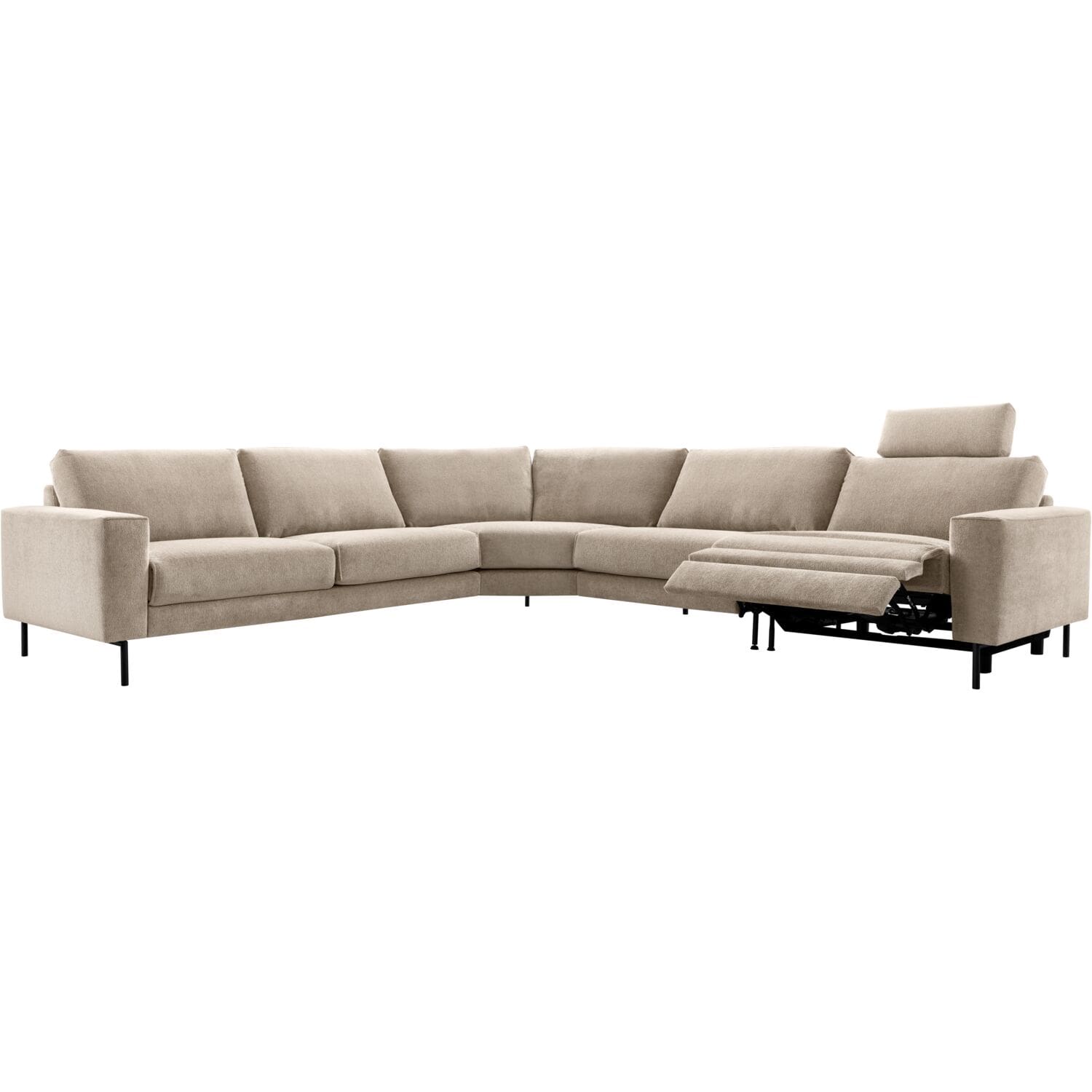 INHOUSE Hoekbank Levanzo met relax rechts taupe Taupe Hoekbank