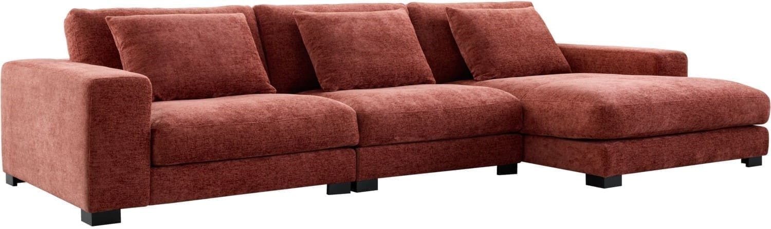 INHOUSE Hoekbank rechts Kayala rood Rood Hoekbank