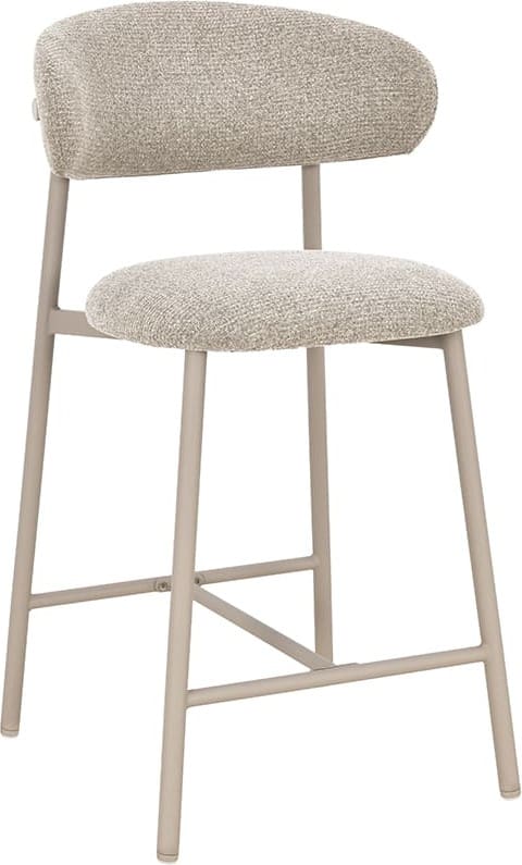 LABEL51 Barkruk Kaito - Beige - Prestige - Laag Beige Barstoel