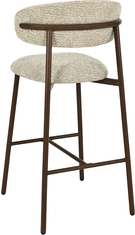 LABEL51 Barkruk Kaito - Beige - Prestige - Laag Beige Barstoel