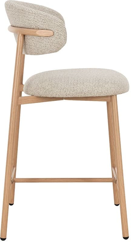 LABEL51 Barkruk Kaito - Beige - Prestige - Laag Beige Barstoel