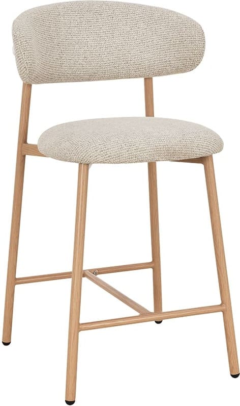 LABEL51 Barkruk Kaito - Beige - Prestige - Laag Beige Barstoel