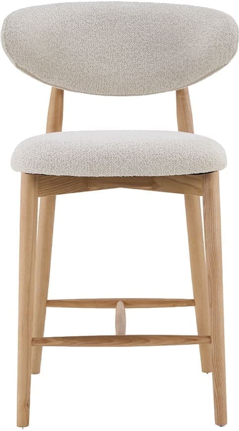 LABEL51 Barkruk Kyoto - Naturel - Superb - Laag Naturel Barstoel