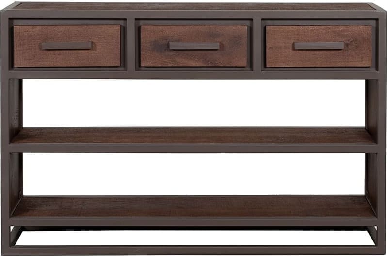 LABEL51 Bijzettafel Peru - Espresso - Mangohout - 115 cm Bruin Bijzettafel