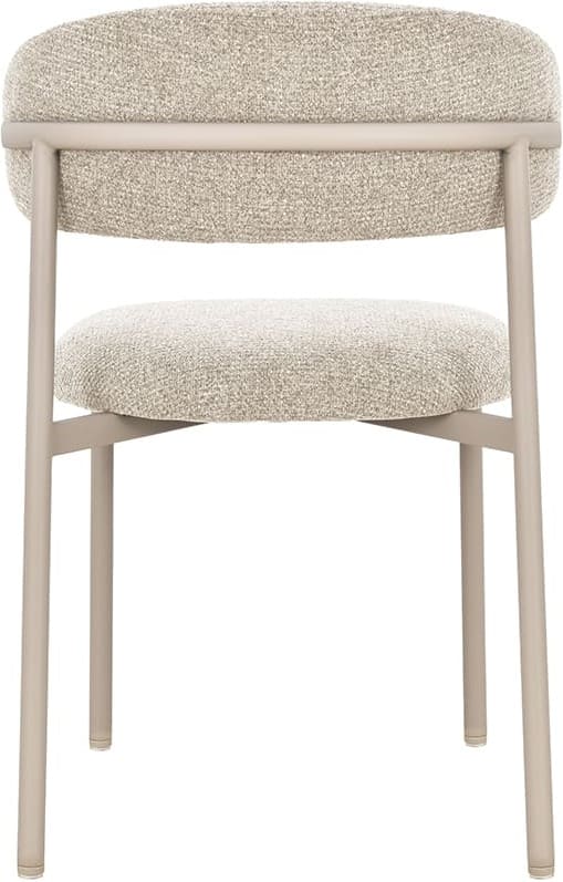 LABEL51 Eetkamerstoel Kaito - Beige - Prestige - Beige Metalen Frame Beige Eetkamerstoel