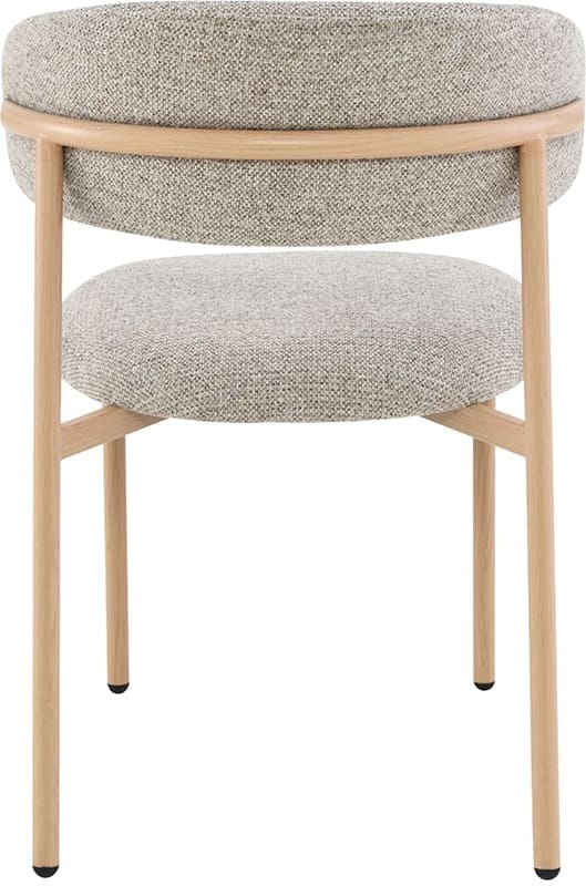 LABEL51 Eetkamerstoel Kaito - Beige - Prestige - Naturel Houten Frame Beige Eetkamerstoel
